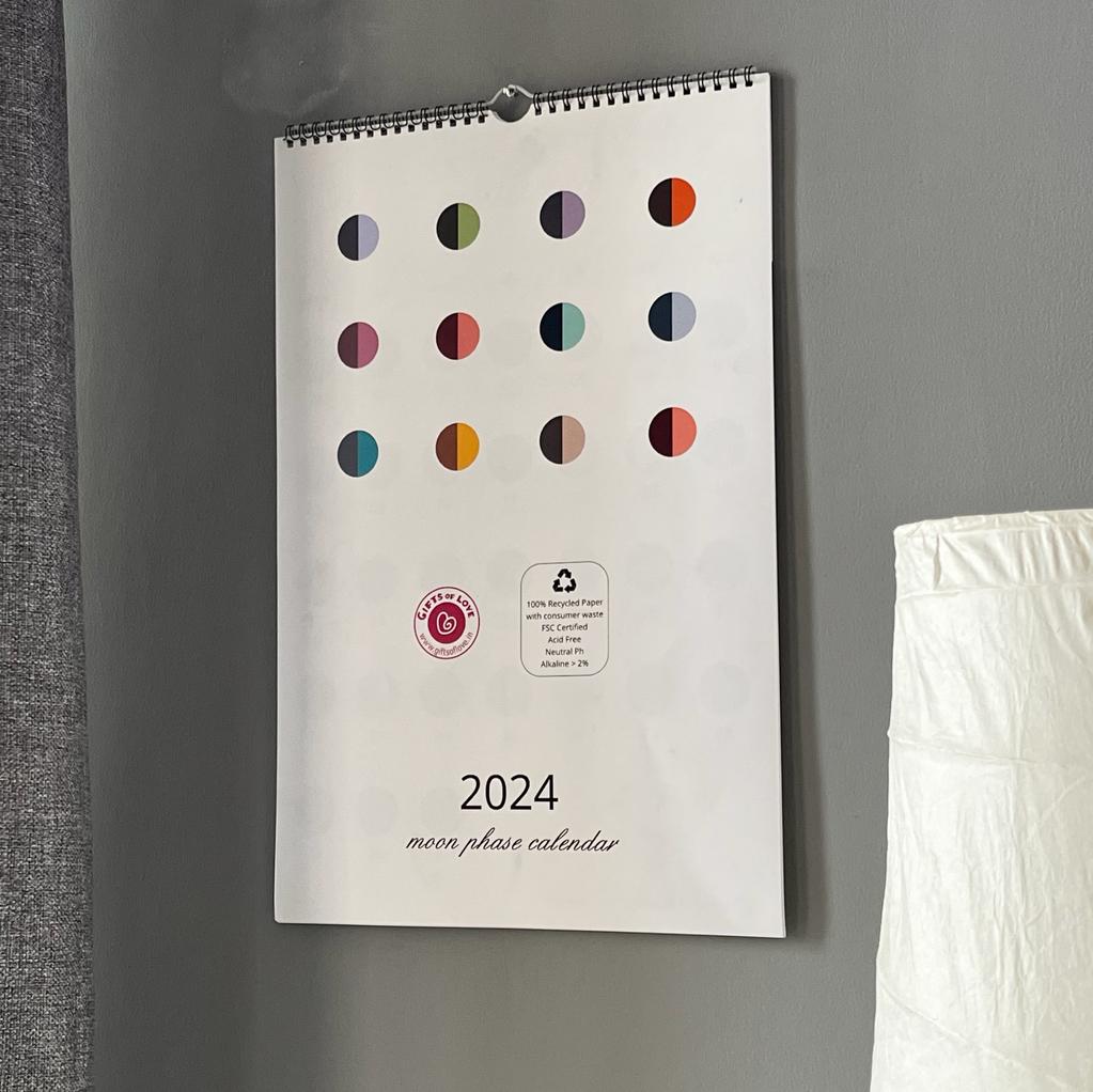 2024 Moon Phase Wall Calendar Gifts of Love Inspiring Stationery