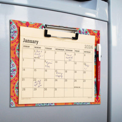 Gifts of Love 2024 Magnetic Fridge Calendar & Wall Mountable Clipboard with Pen
