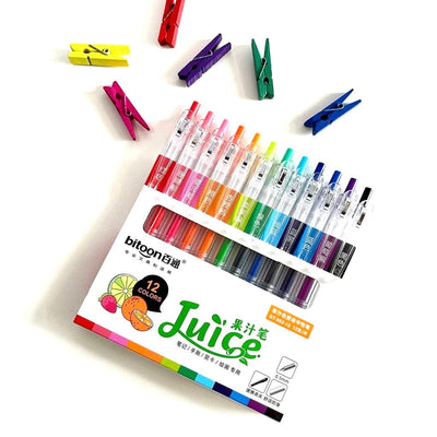 Gifts of Love | Fresh & Juicy Gel Pen | Set of 12 | 0.5 mm | Coloured Ink