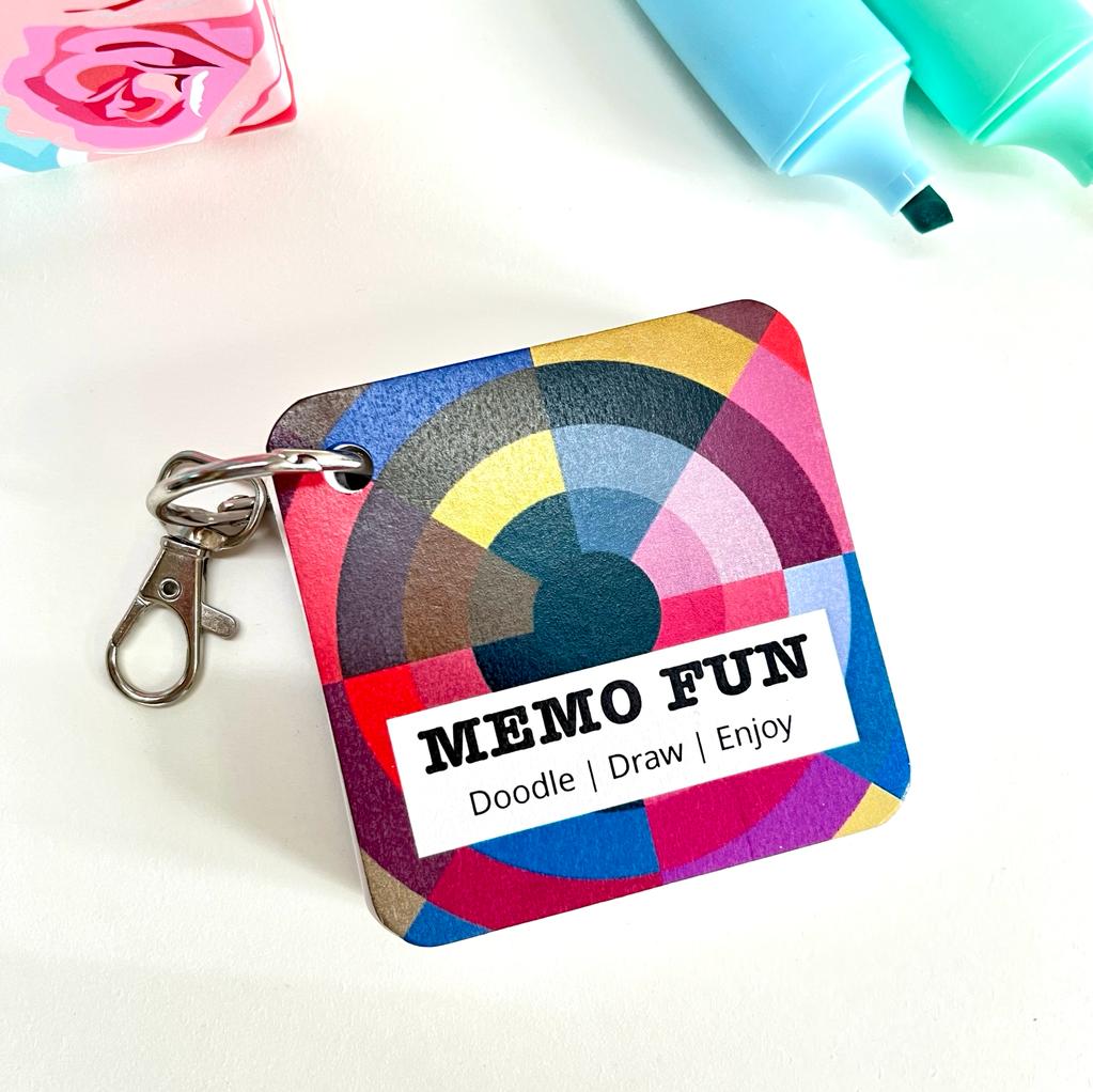 Gifts of Love | Memo Fun Mini Ring Notebook | With Keychain