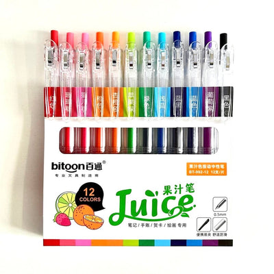 Gifts of Love | Fresh & Juicy Gel Pen | Set of 12 | 0.5 mm | Coloured Ink