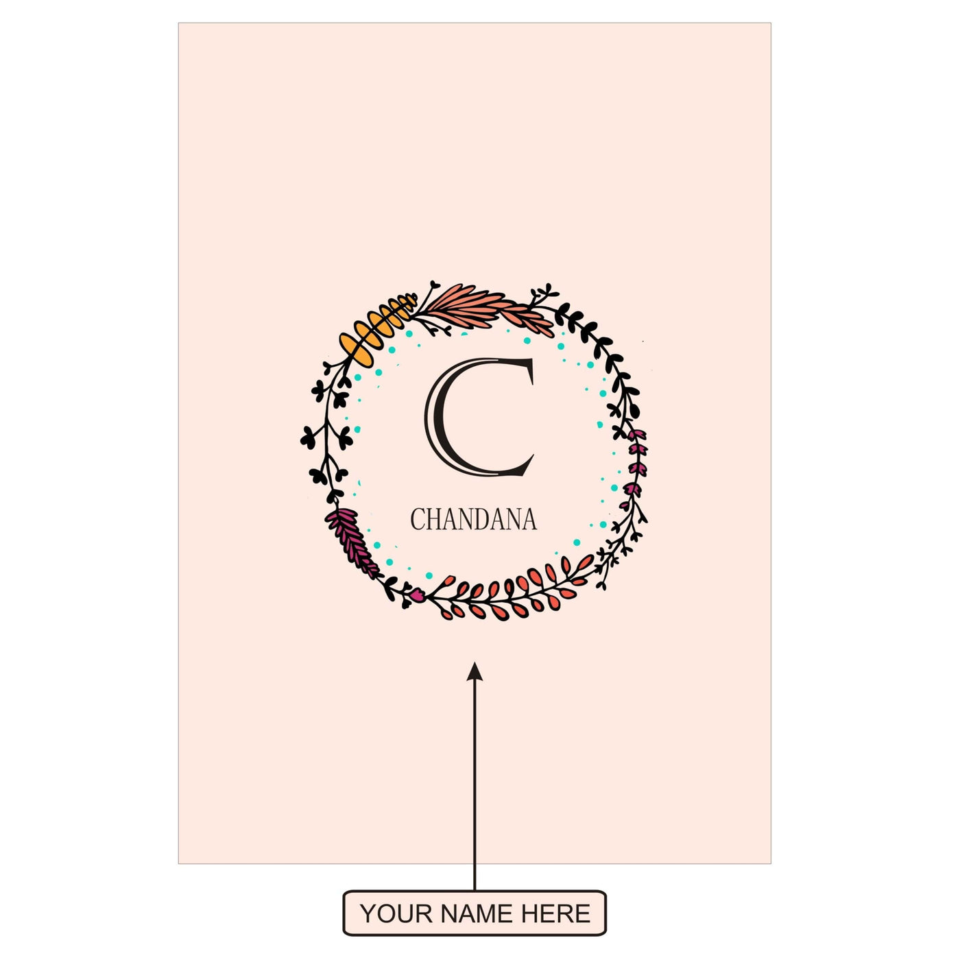 Gifts of Love Notebook Personalised Initial C Laila