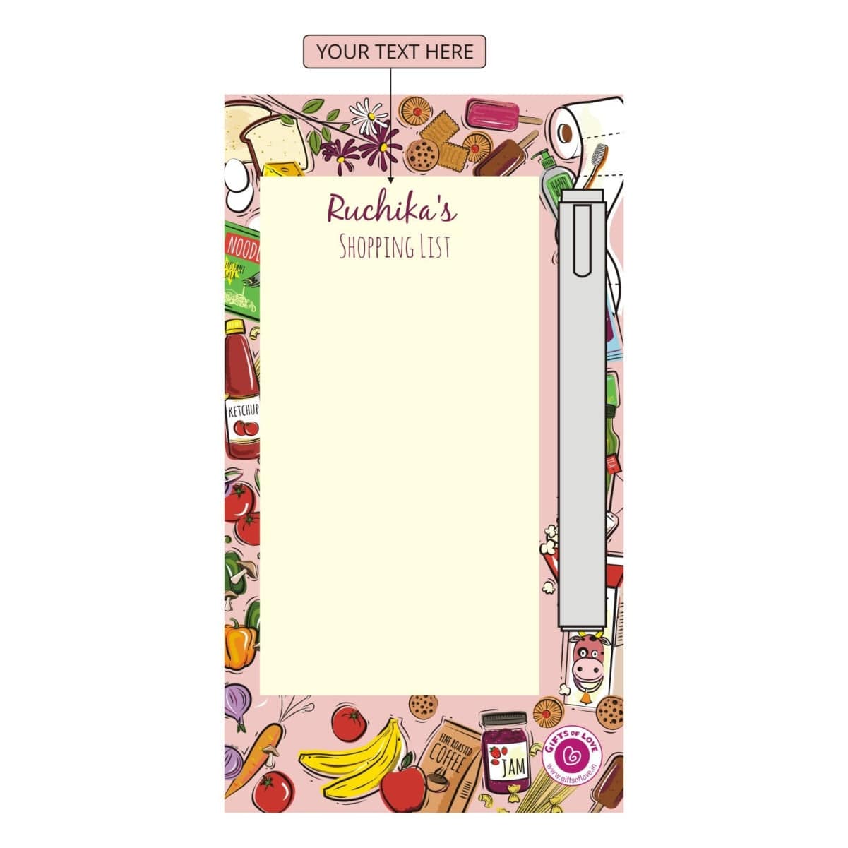 Gifts of Love Rewritable Dry Erase Board Shopping List