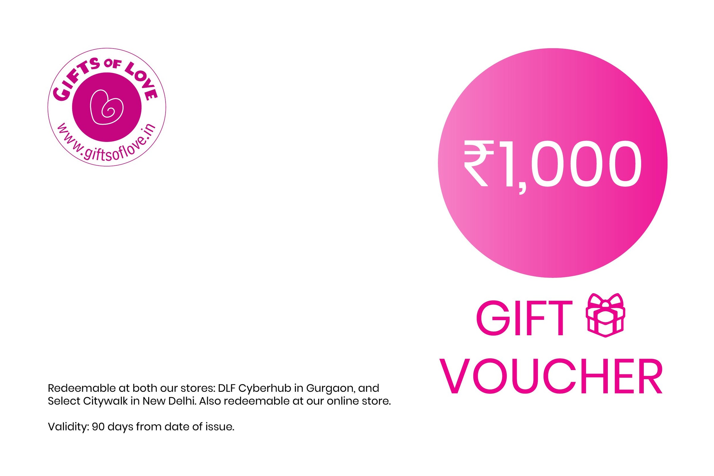 Gifts of Love Gift Voucher Gift Card