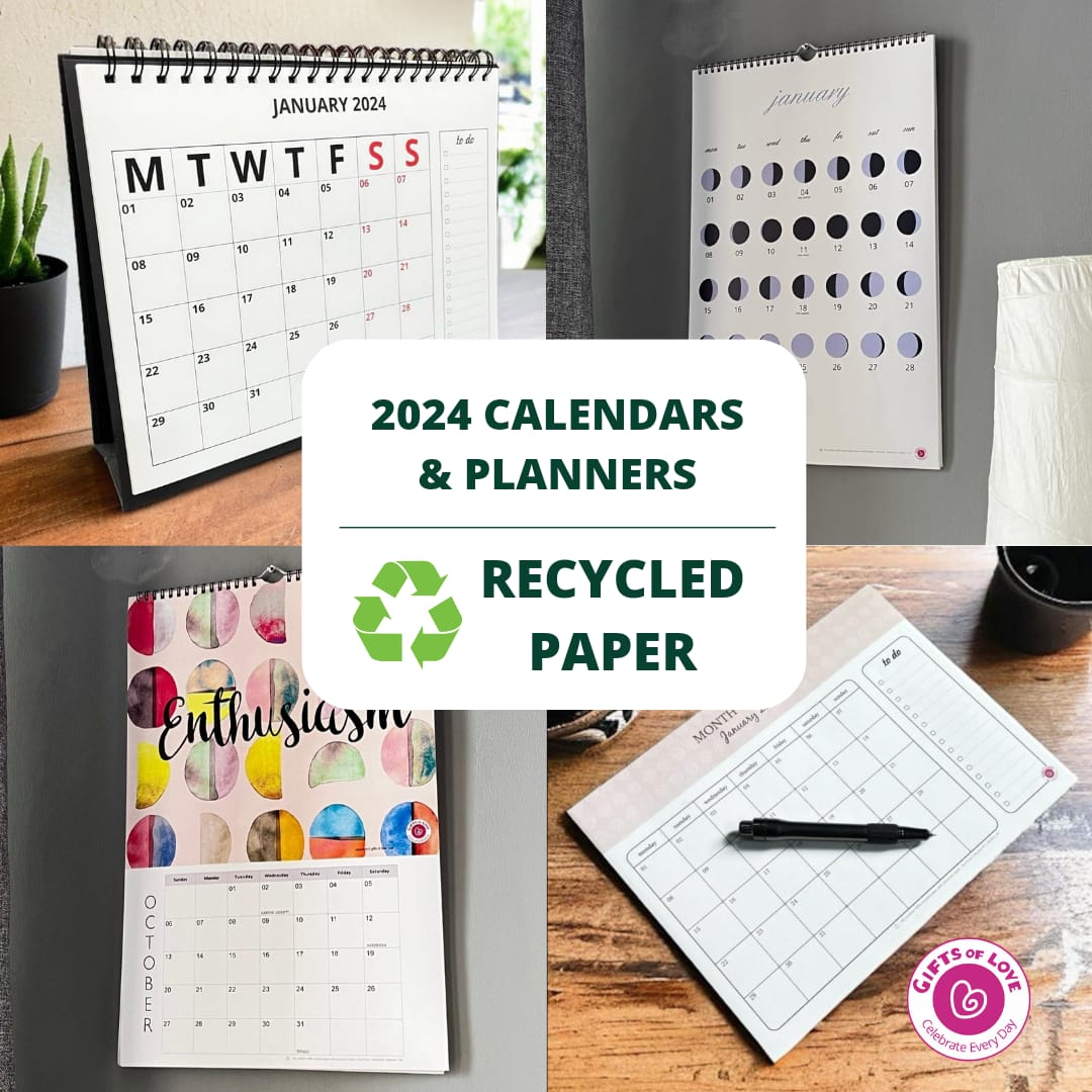 Calendars 100% Recycled – Gifts of Love