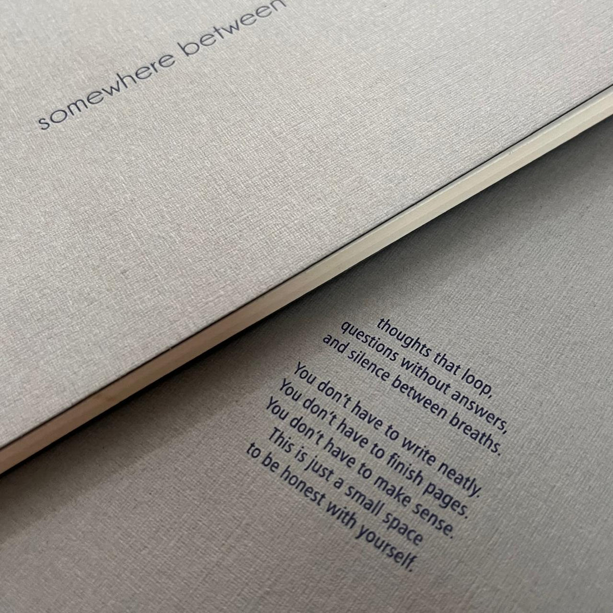 Back cover of somewhere between pocket A6 notebook