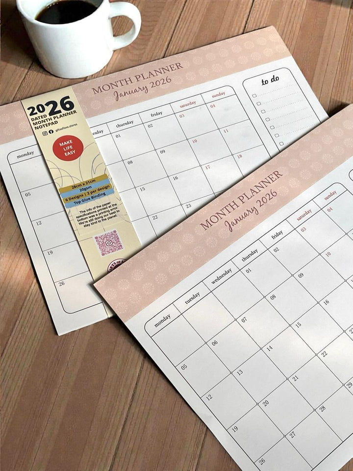 2026 Dated Monthly Planner Notepad with Pen  Picture