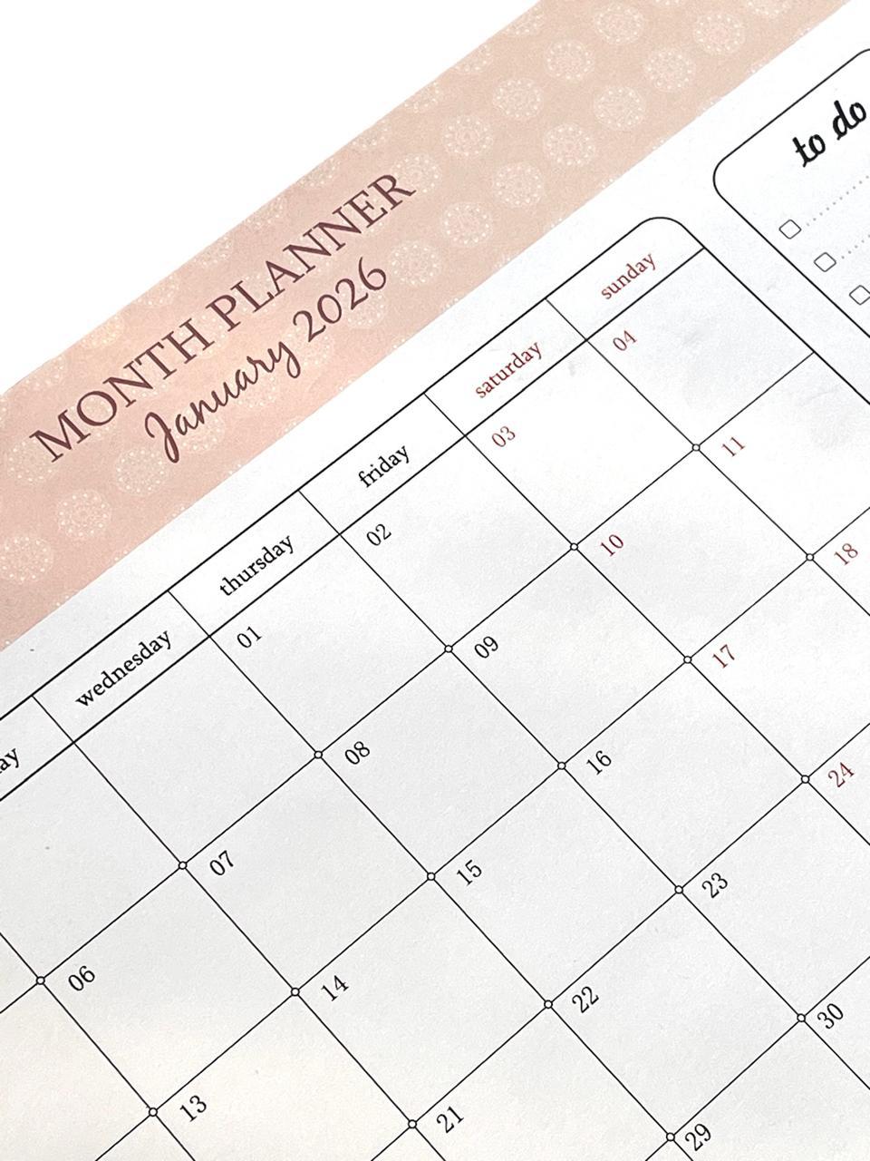 2026 Dated Monthly Planner Notepad with Pen  Picture 2