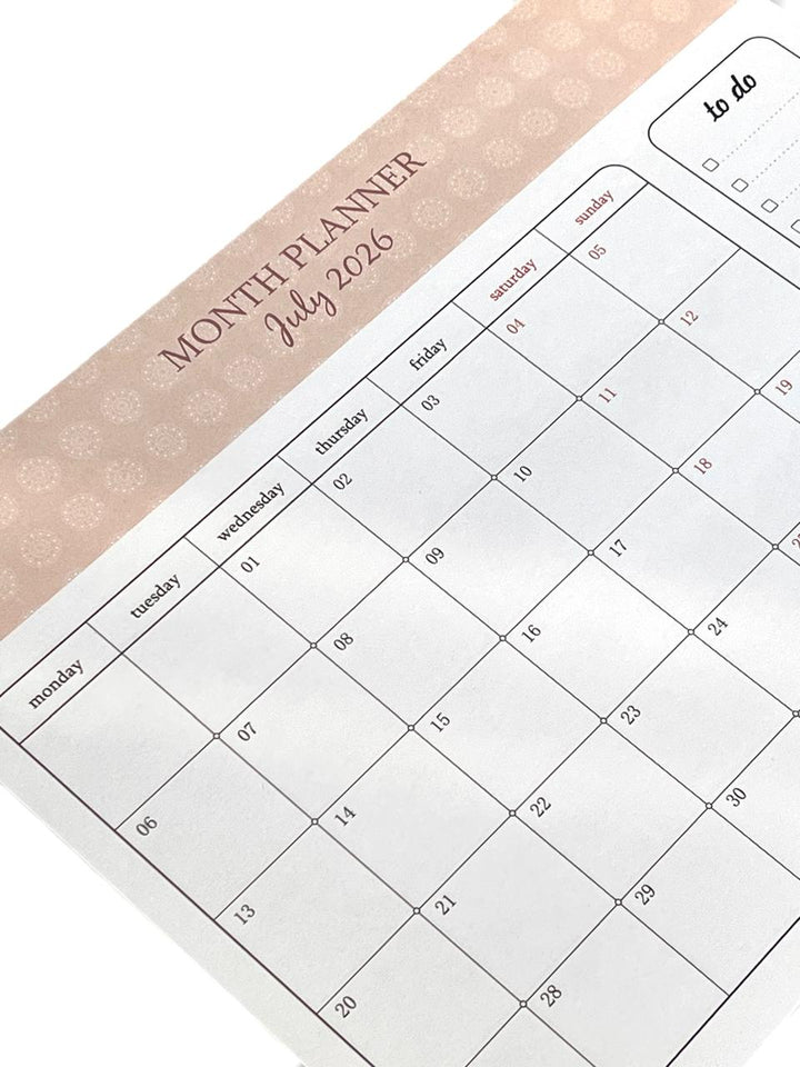 2026 Dated Monthly Planner Notepad with Pen  Picture July