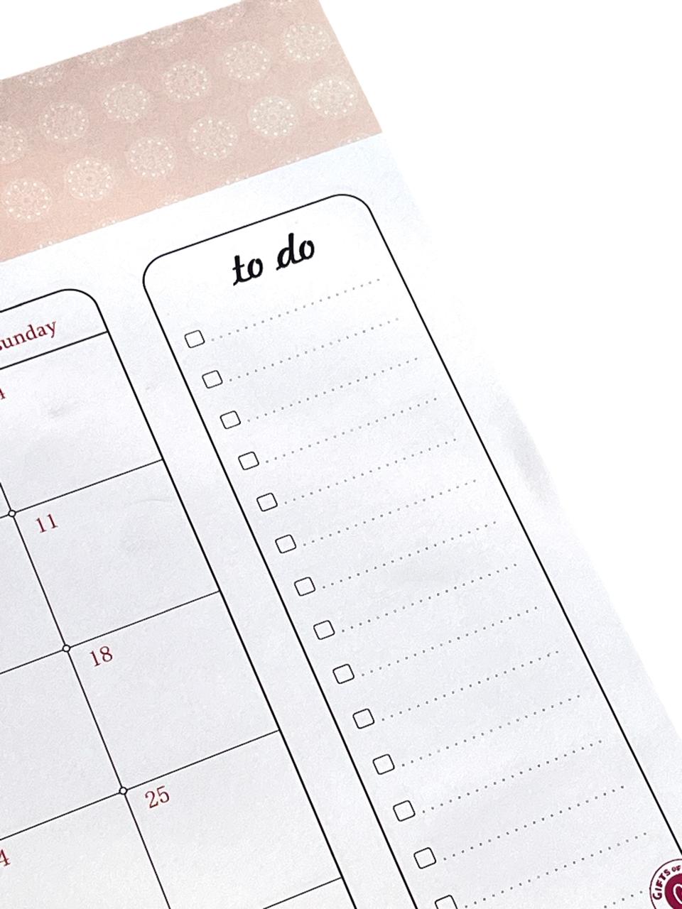 2026 Dated Monthly Planner Notepad with Pen  Picture To Do