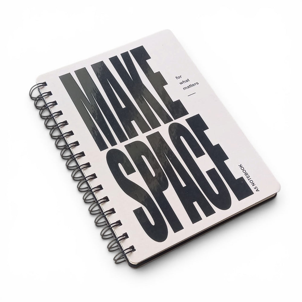 A5 Notebook with wiro binding and ruled pages Make Space