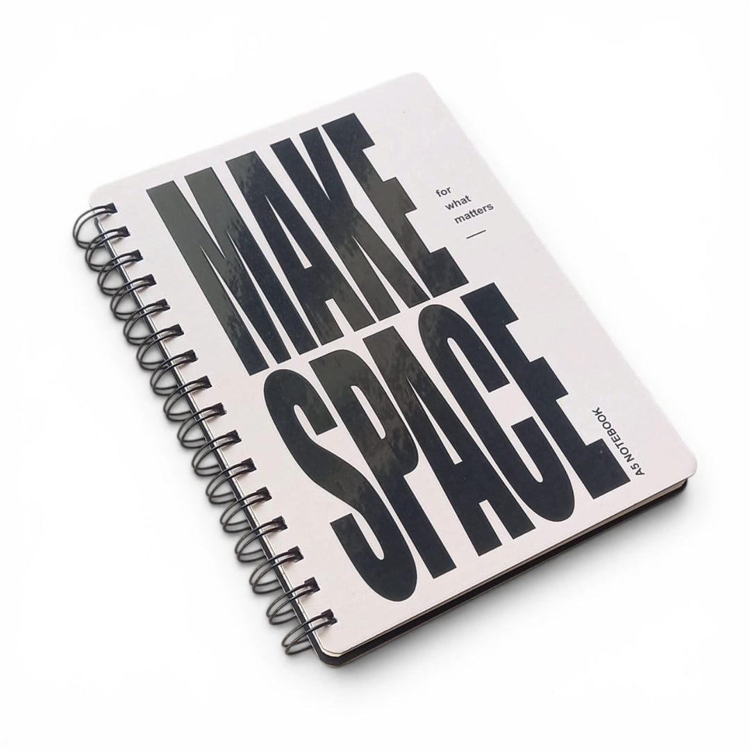 A5 Notebook with wiro binding and ruled pages Make Space
