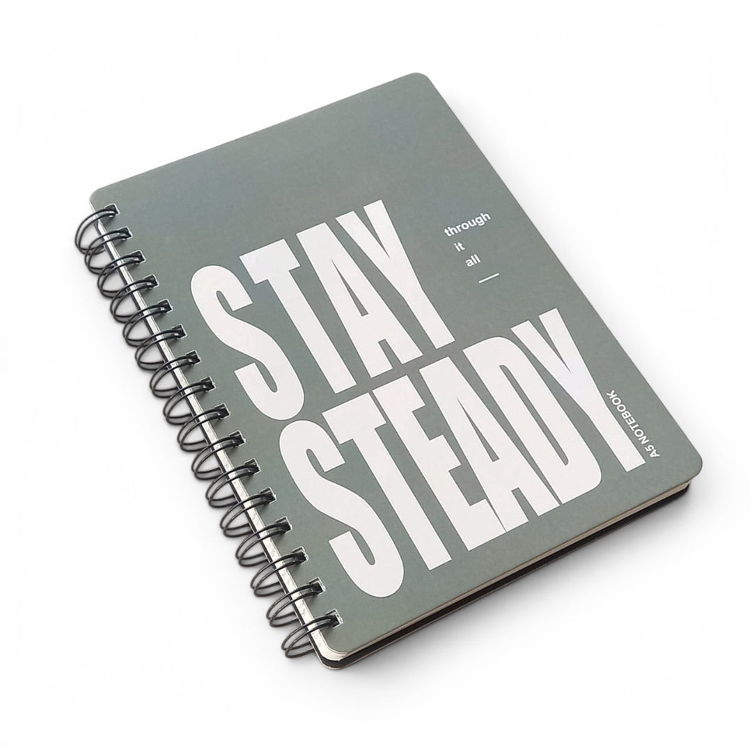 A5 Notebook with wiro binding and ruled pages Stay Steady