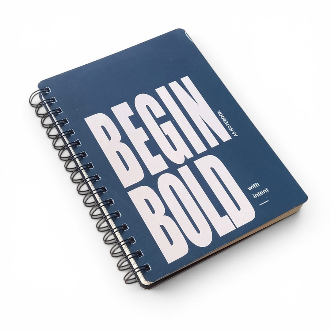 A5 Notebook with wiro binding and ruled pages begin bold