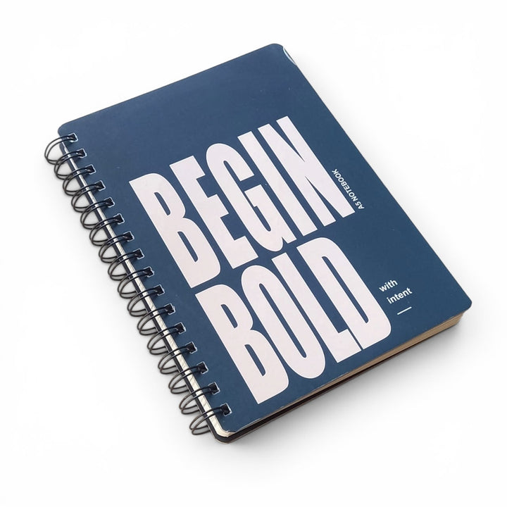 A5 Notebook with wiro binding and ruled pages begin bold