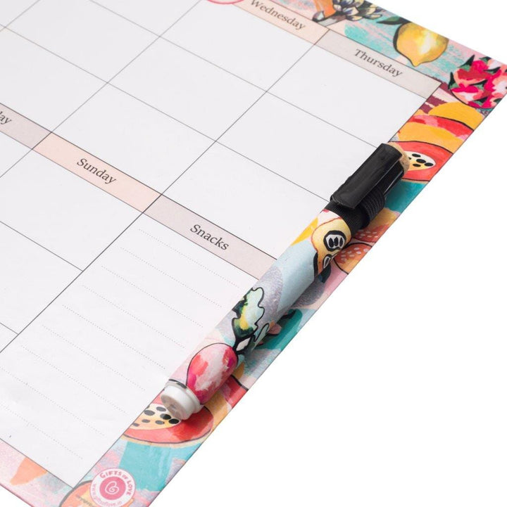 Gifts of Love Fresca Magnetic Rewritable Weekly Meal Planner with pen