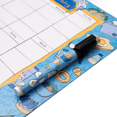 Gifts of Love Happy Plating Magnetic Rewritable Weekly Meal Planner with pen