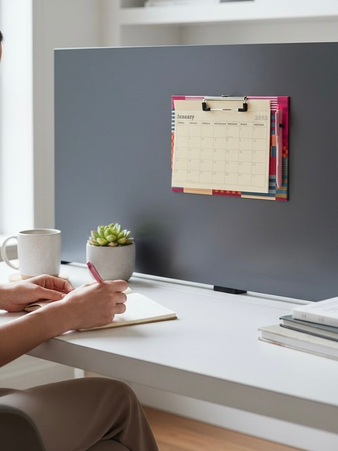 2026 Magnetic Fridge Calendar & Wall Mountable Clipboard with Pen