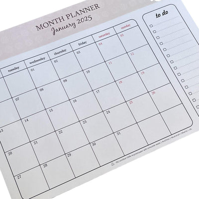 2025 Dated Monthly Planner Notepad | 100% Recycled Paper