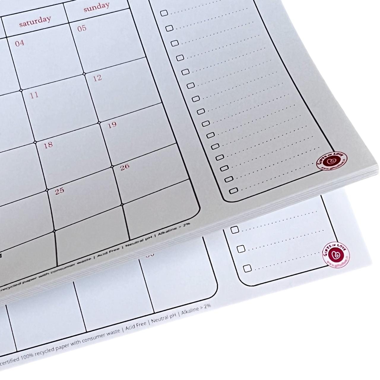 2025 Dated Monthly Planner Notepad | 100% Recycled Paper