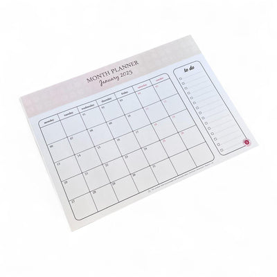 2025 Dated Monthly Planner Notepad | 100% Recycled Paper