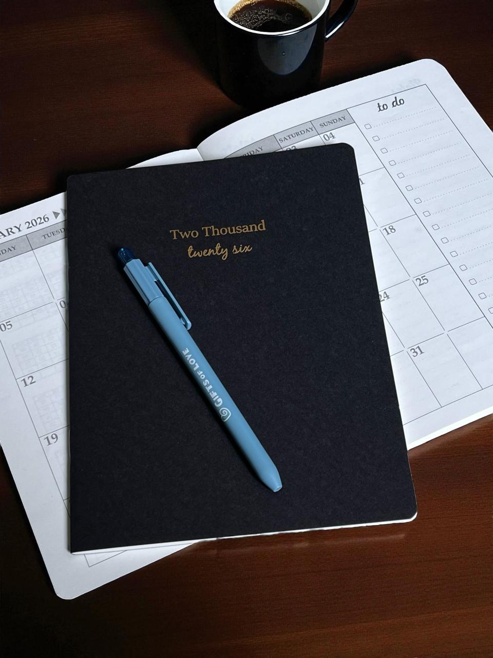 Gifts of Love 2026 Dated Month Planner Black