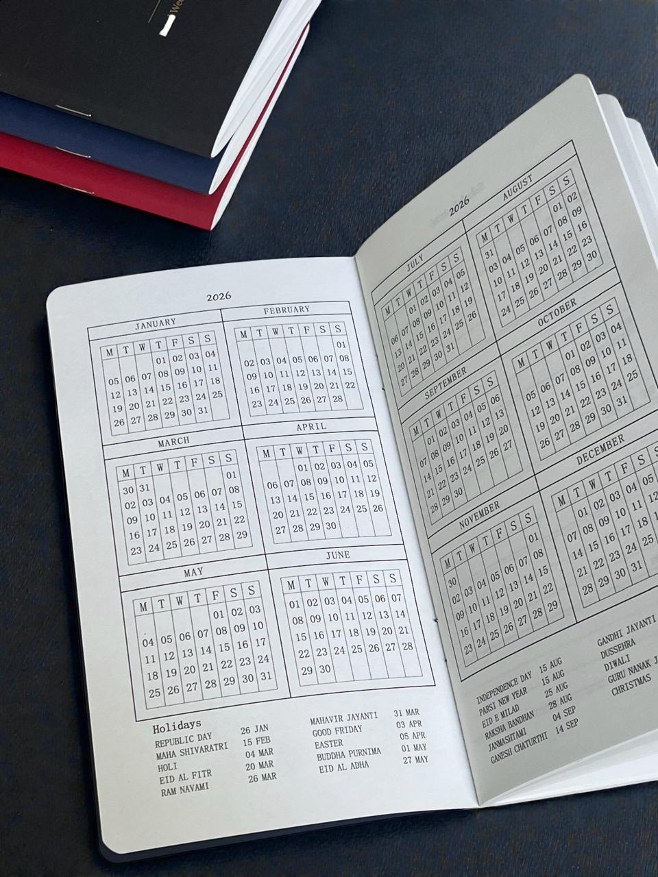 2026 Dated Week Planner with Pen