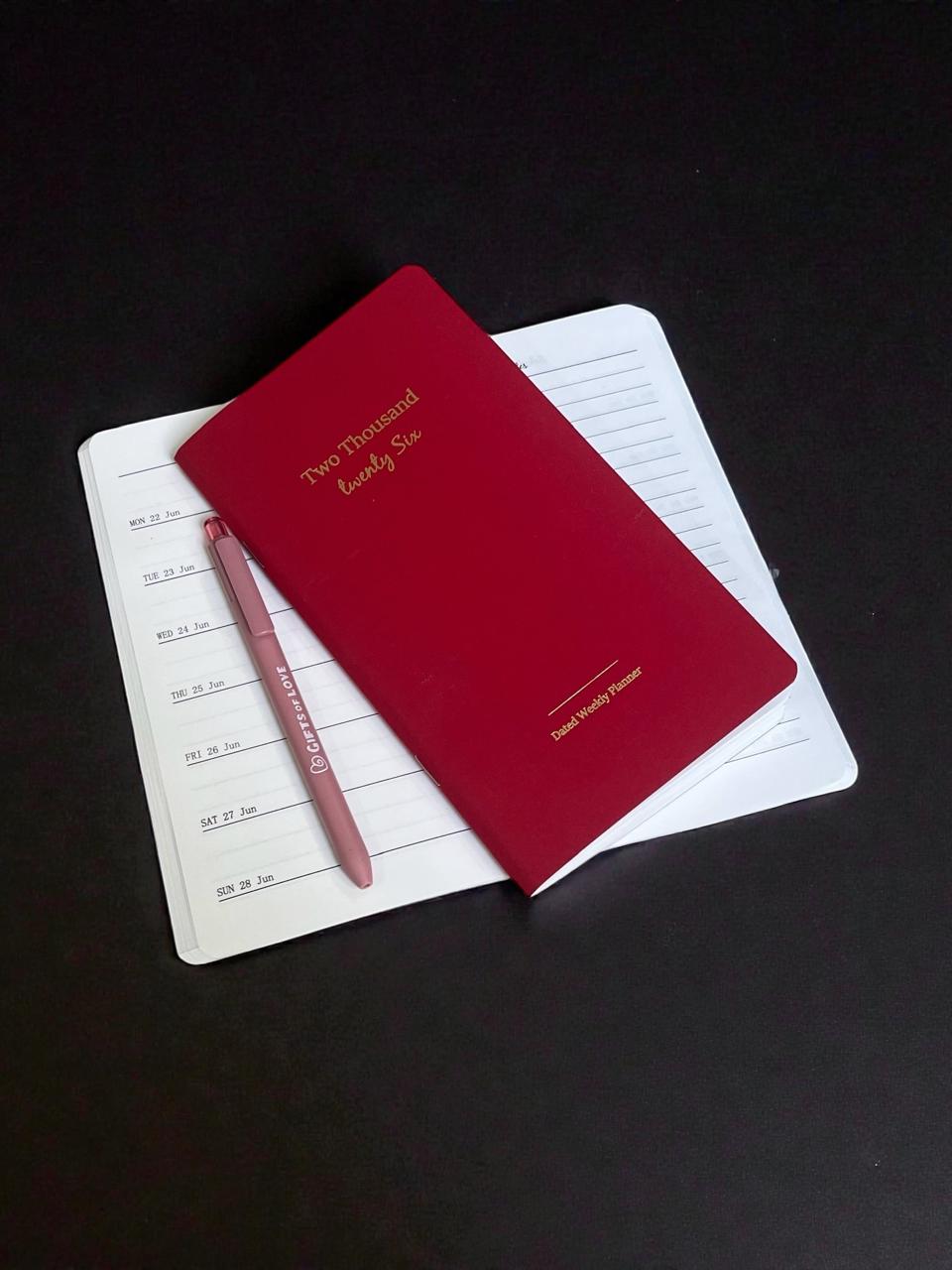 2026 Dated Week Planner with Pen