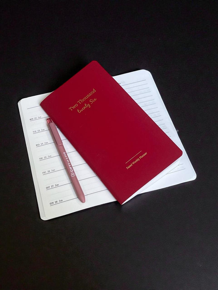 2026 Dated Week Planner with Pen