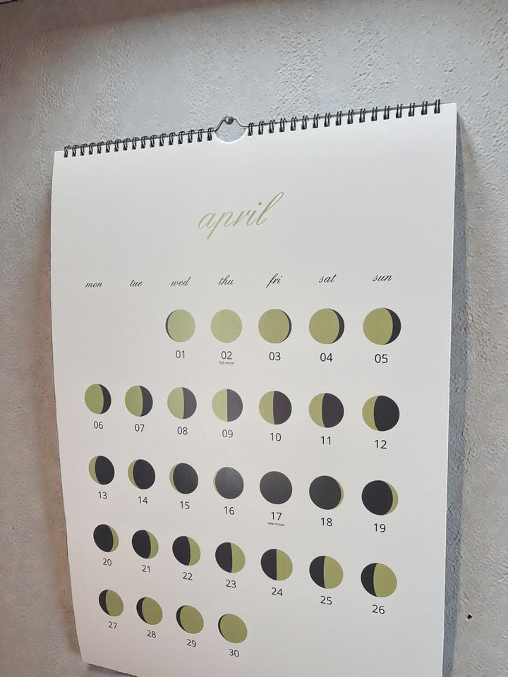 2026 Moon Phase Wall Calendar