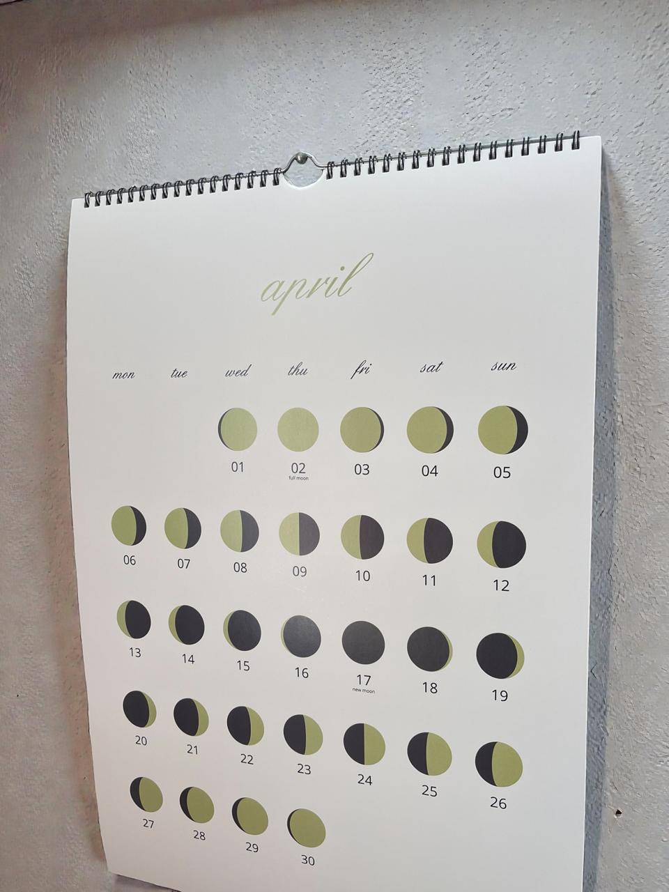 2026 Moon Phase Wall Calendar