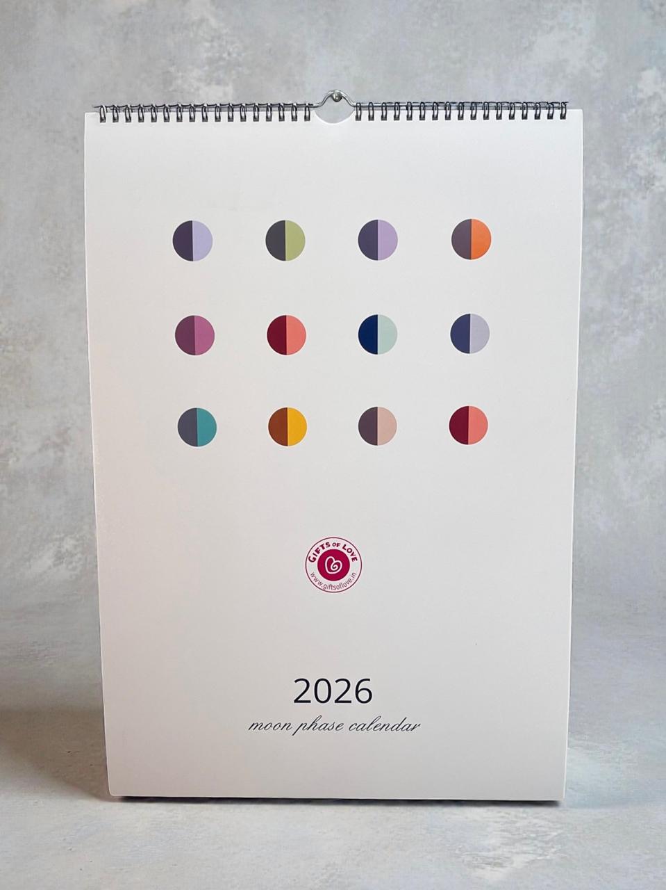 2026 Moon Phase Wall Calendar