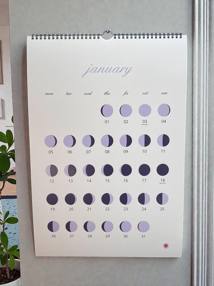 2026 Moon Phase Wall Calendar