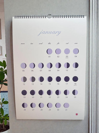 2026 Moon Phase Wall Calendar