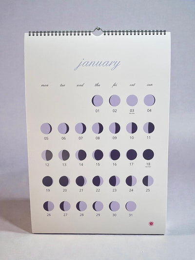 2026 Moon Phase Wall Calendar