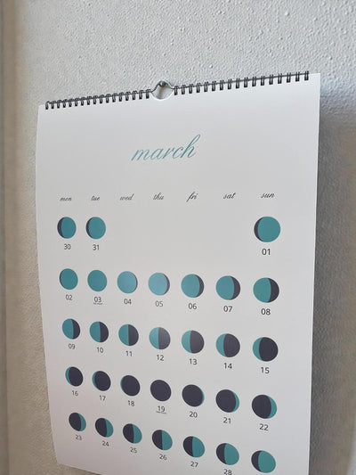 2026 Moon Phase Wall Calendar