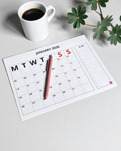 2026 BOLD Monthly Planner Notepad with Pen