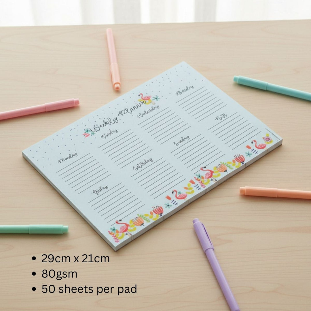 Gifts of Love Notepad Flamingo Weekly Planner 