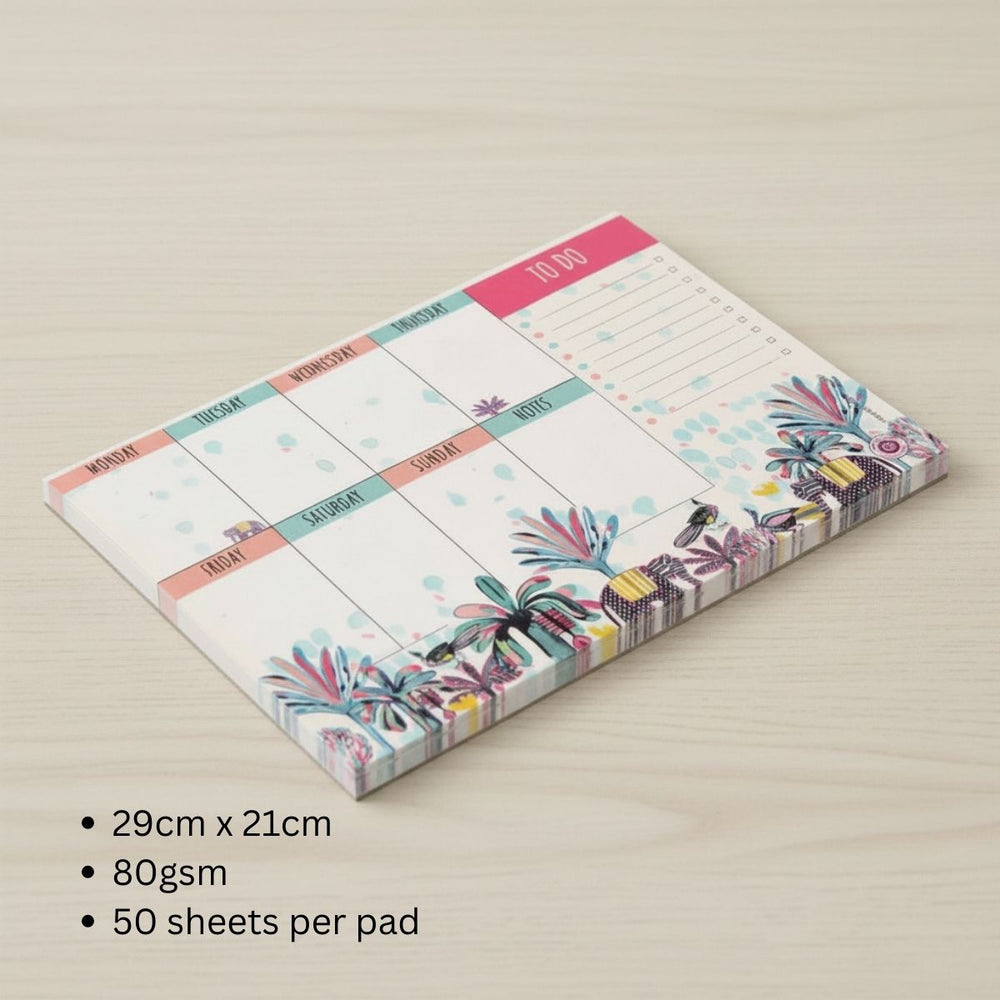 Gifts of Love Notepad Indian Savannah Weekly Planner 11x8.25 inch