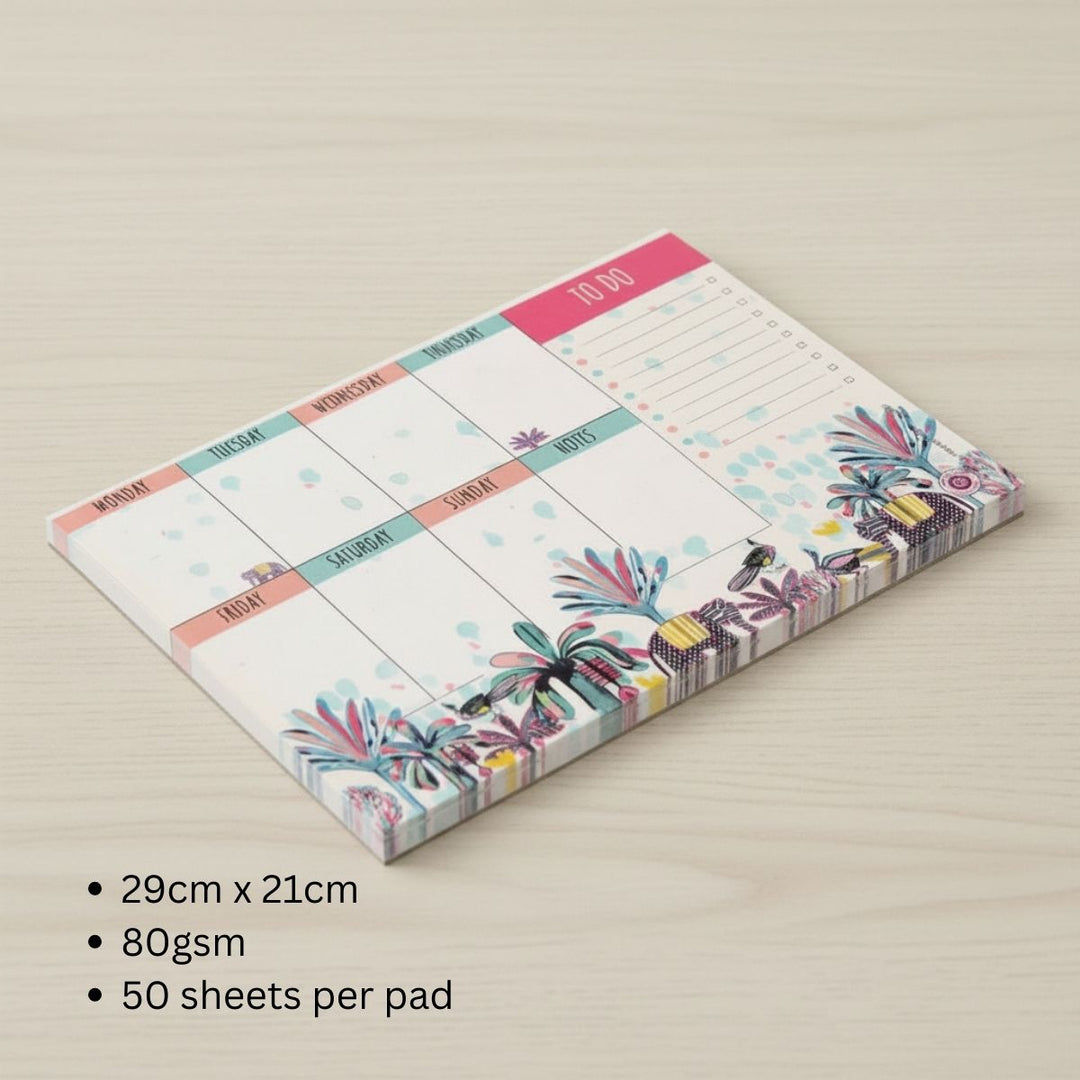 Gifts of Love Notepad Indian Savannah Weekly Planner 11x8.25 inch