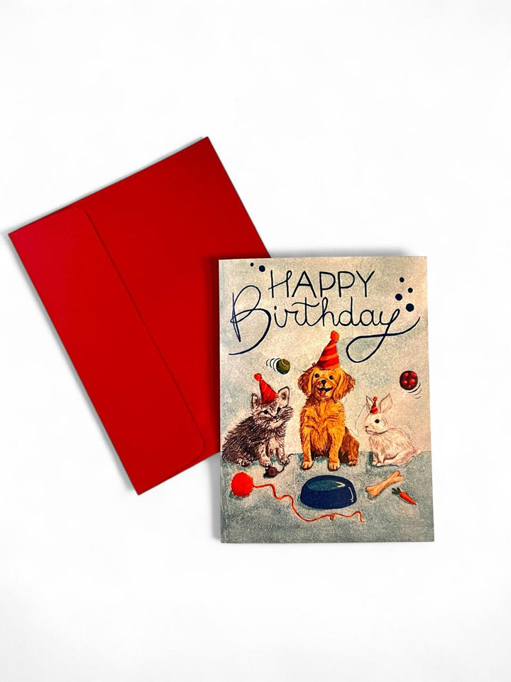 Gifts of Love| Birthday Paw-rty | Happy Birthday Greeting Card