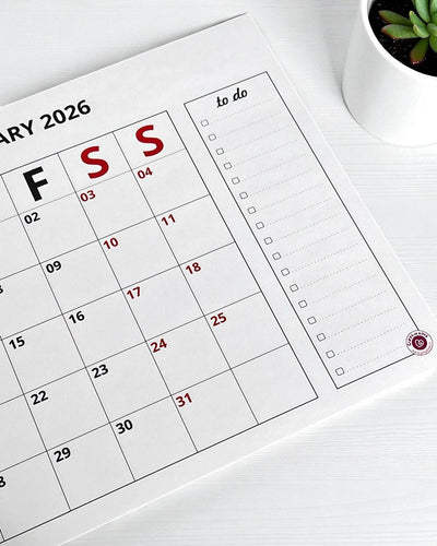 2026 BOLD Monthly Planner Notepad with Pen