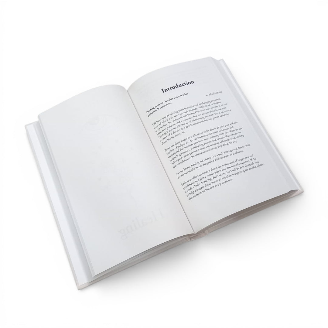 Inside pages of the journal titled 'Glimmers' by Calin Hargreaves on a white background at Gifts of Love. 