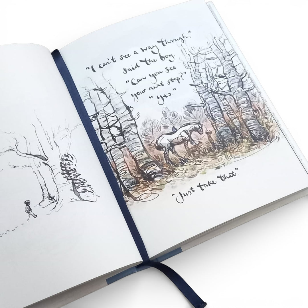 Inside pages of the book Always Remember - The Boy, the Mole, the Fox, the Horse and the Storm by Charlie Mackesy at Gifts of Love.  