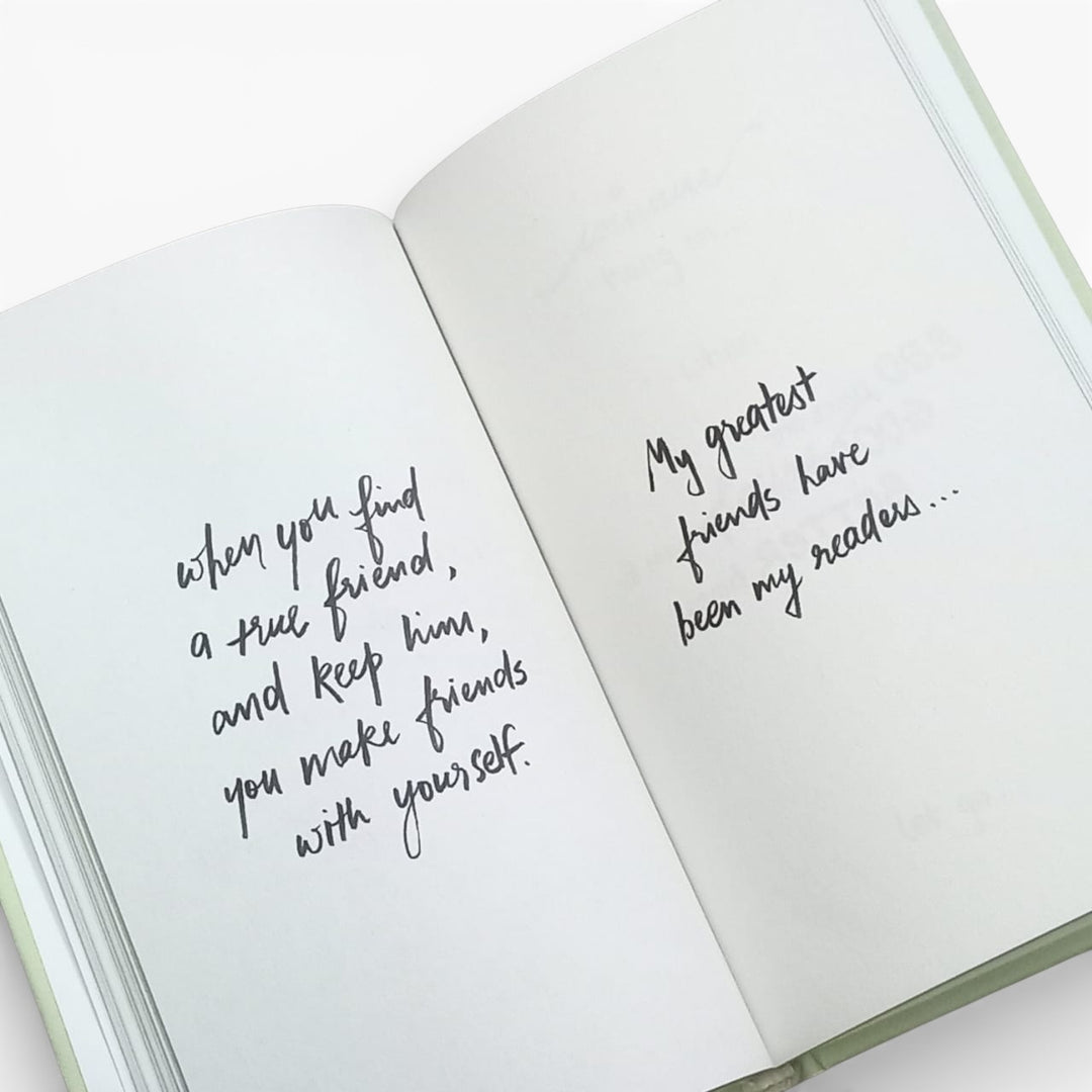 Inside pages of the book titled &