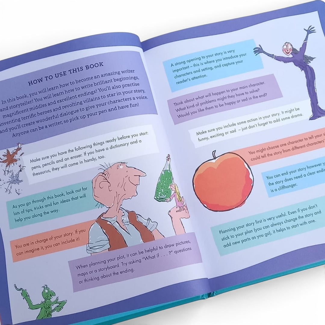 Inside pages of the book titled &