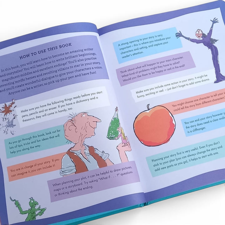 Inside pages of the book titled &