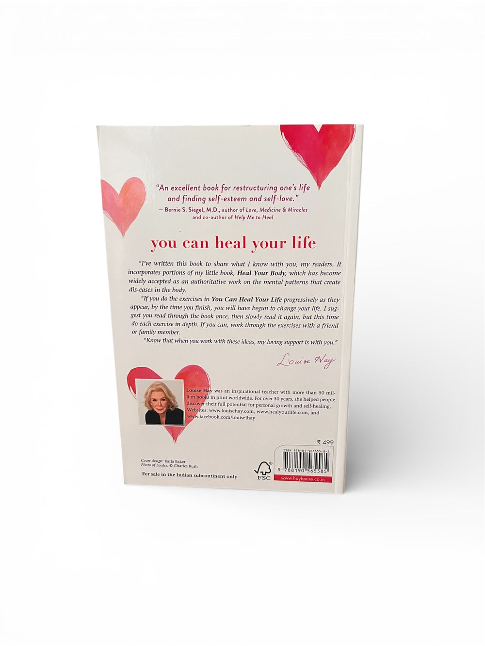 Back cover of the book 'You Can Heal Your Life' by Louise Hay on a white background | at Gifts of Love