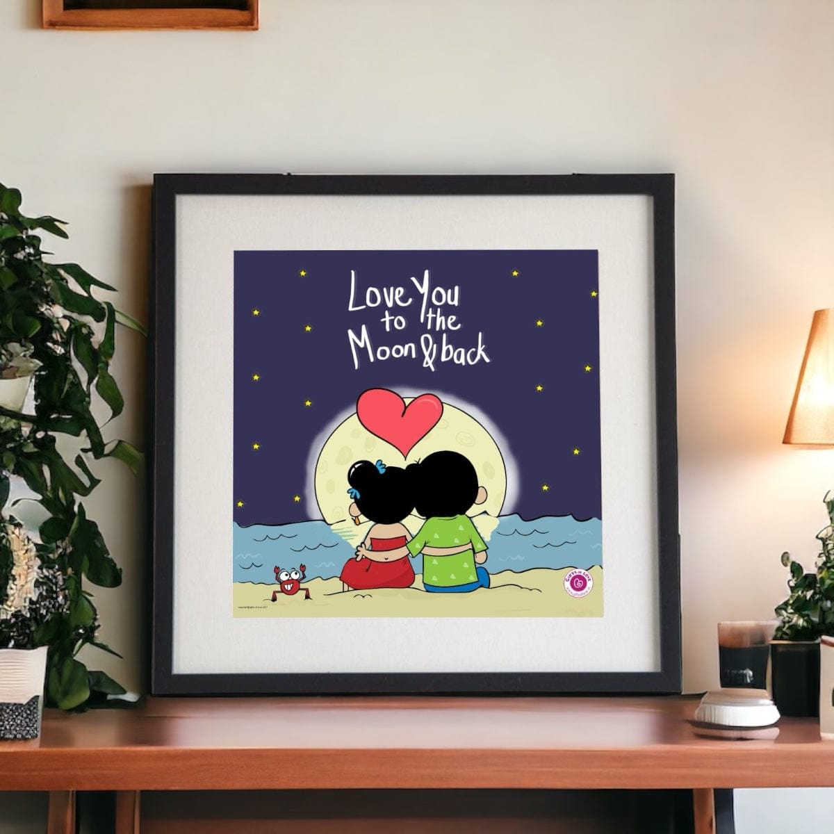 Wall Art Ahava Love You to the Moon and Back