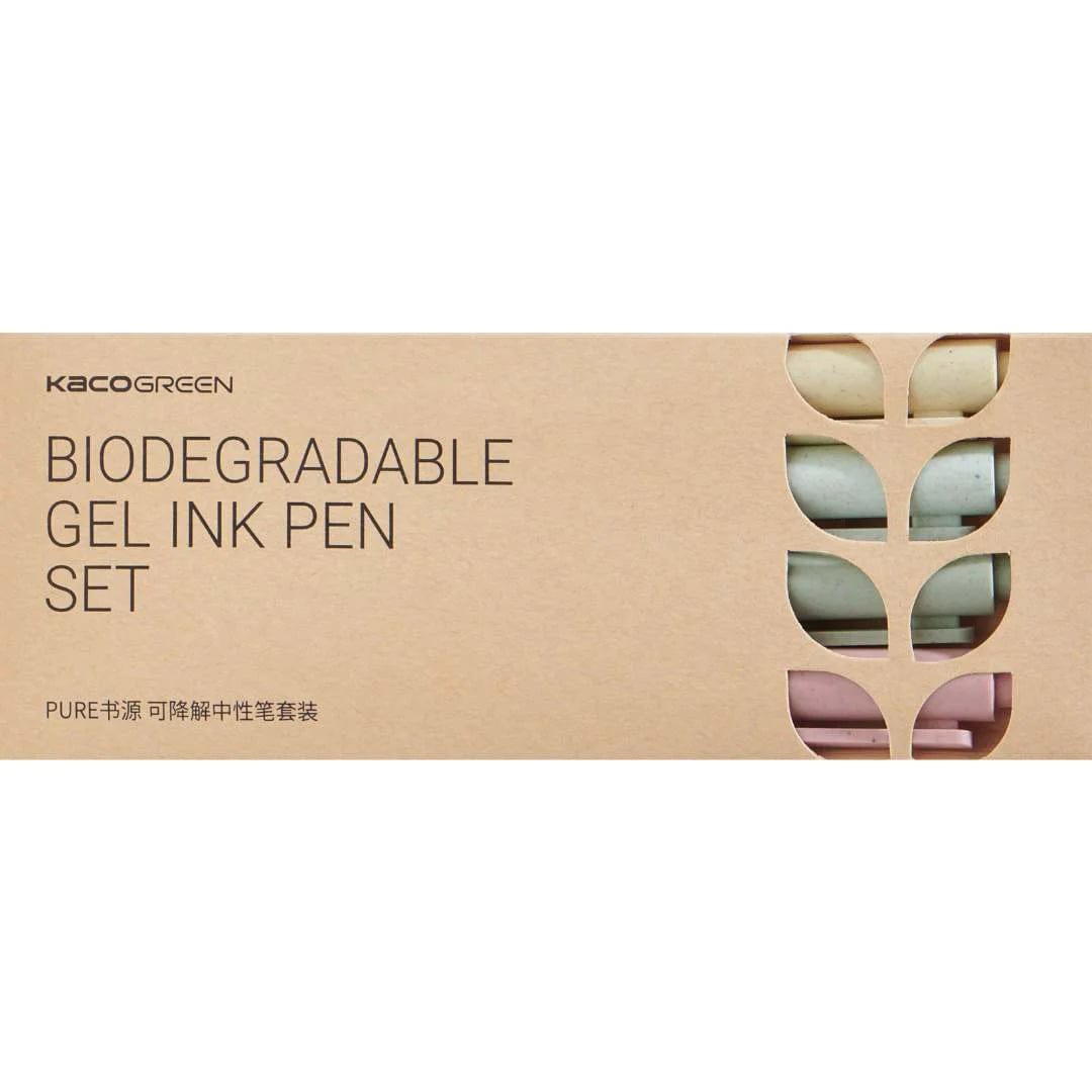 Kaco Pure Biodegradable 0.5mm Gel Ink Pen-Pack Of 4